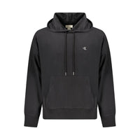Felpa da uomo in cotone nero Calvin Klein