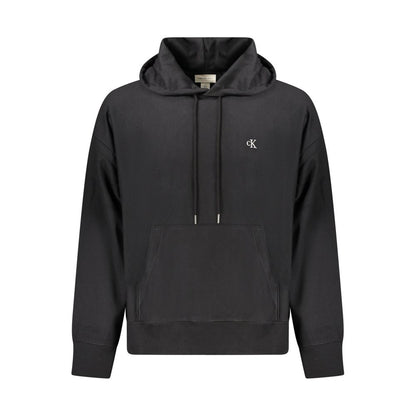 Felpa da uomo in cotone nero Calvin Klein