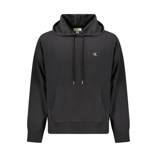 Felpa da uomo in cotone nero Calvin Klein