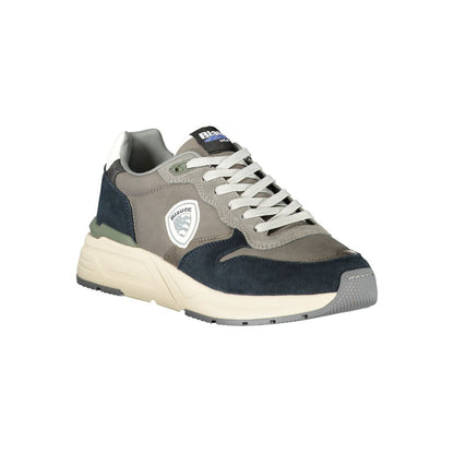 Sneaker da uomo in poliuretano Blauer Grigio