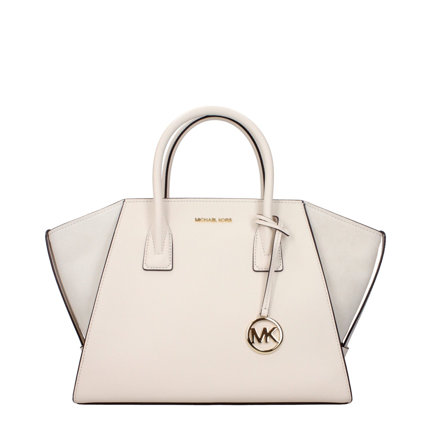 Borsa a mano in pelle beige Michael Kors