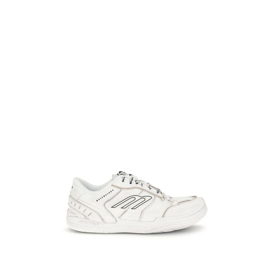 Sneakers sportive Balenciaga Bos Taurus in pelle di vitello bianca