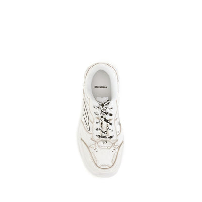 Baskets Balenciaga Bos Taurus en cuir de veau blanc