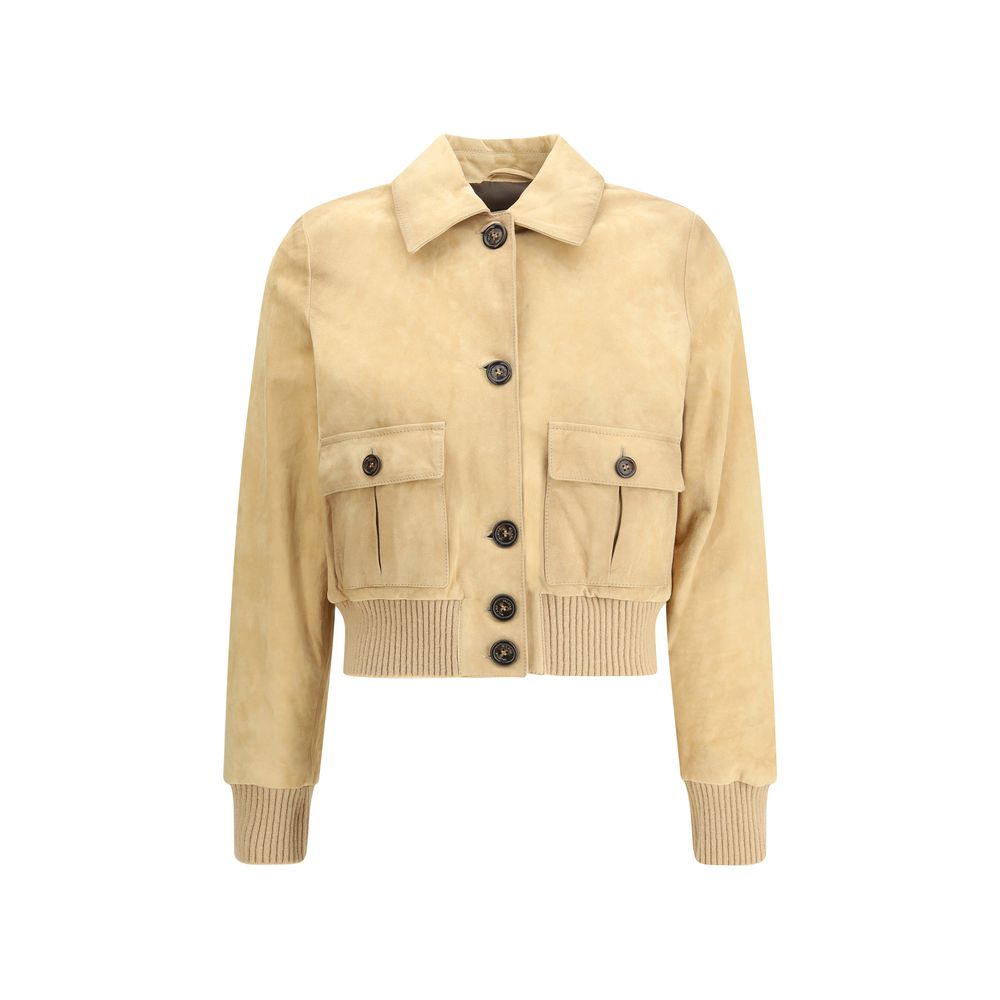 Giacca in pelle beige Valstar