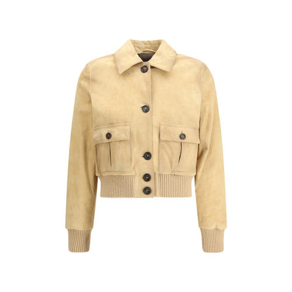 Giacca in pelle beige Valstar