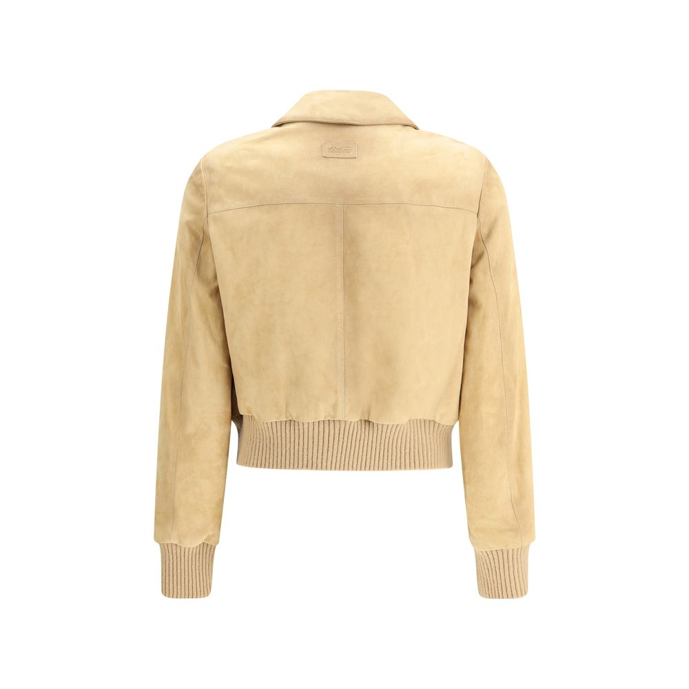 Giacca in pelle beige Valstar