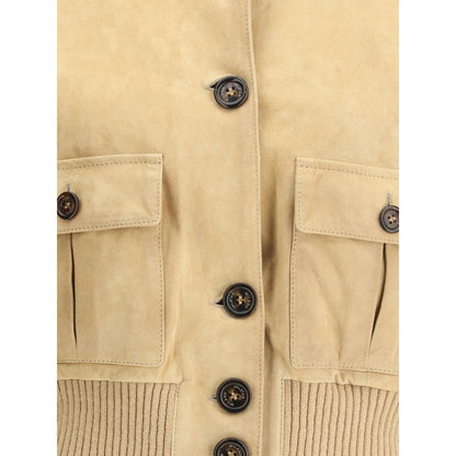 Giacca in pelle beige Valstar