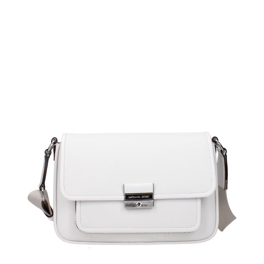 Borsa a tracolla in pelle bianca Michael Kors