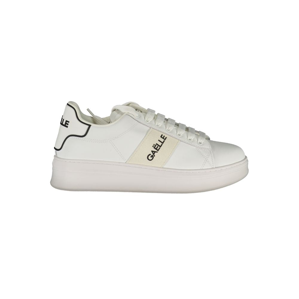 Baskets Gaelle Paris blanches en polyuréthane pour homme