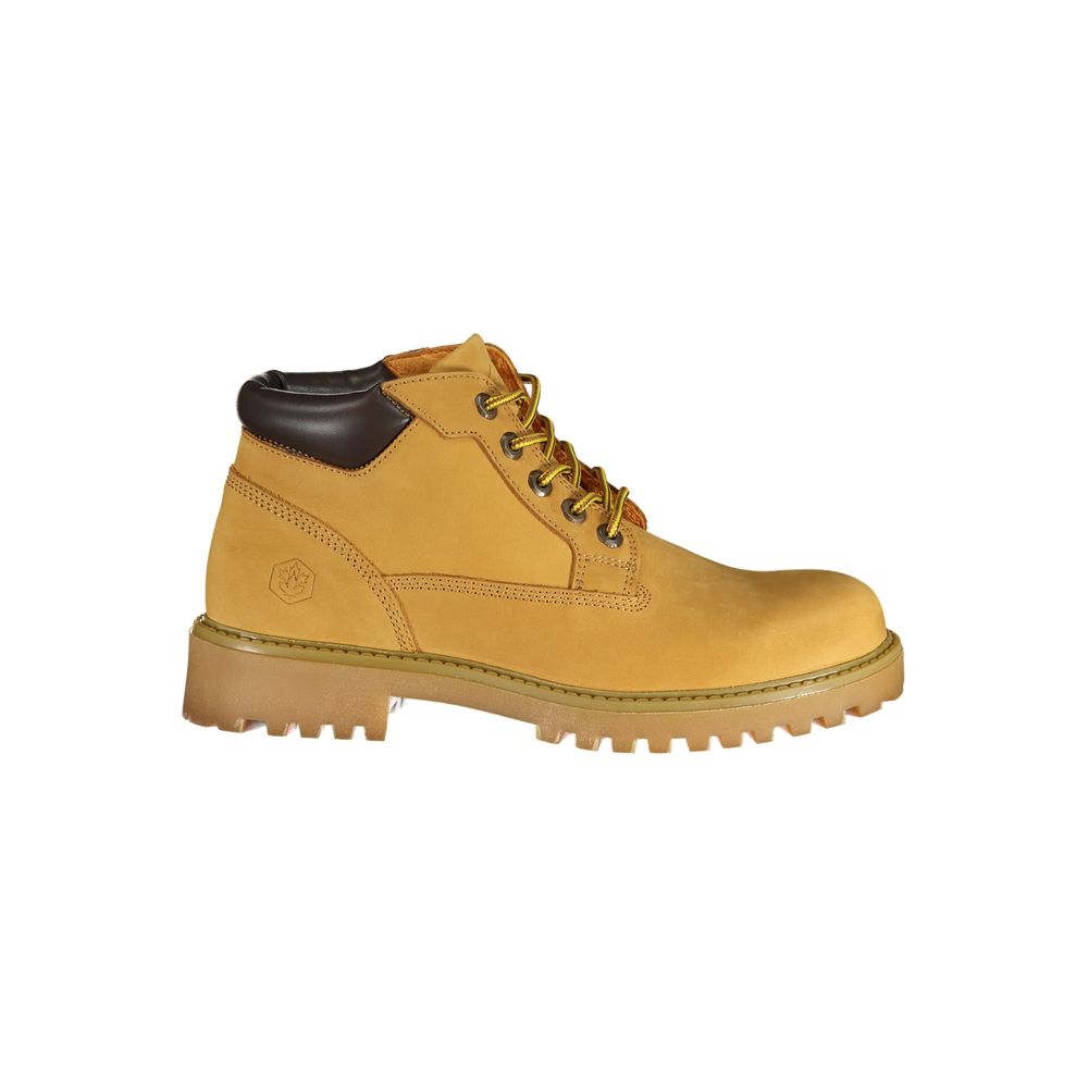 Baskets homme en cuir jaune bûcheron