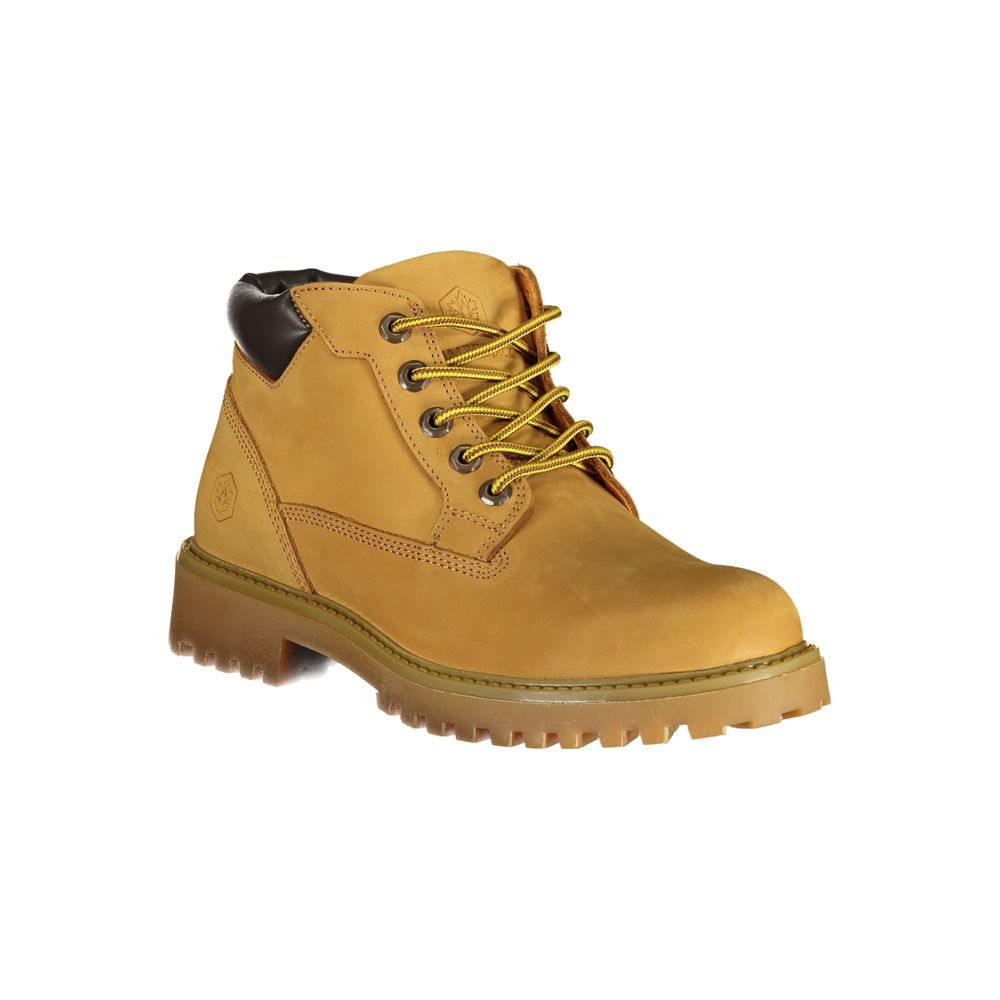 Baskets homme en cuir jaune bûcheron