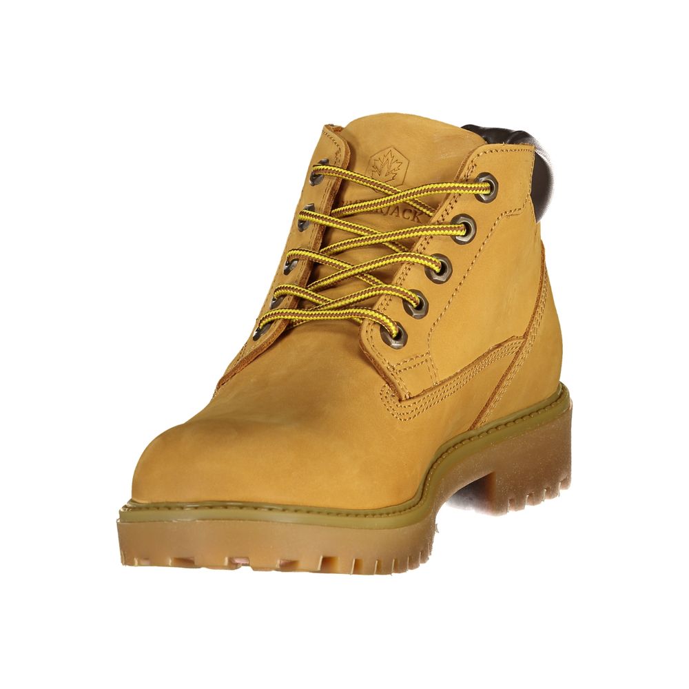 Baskets homme en cuir jaune bûcheron