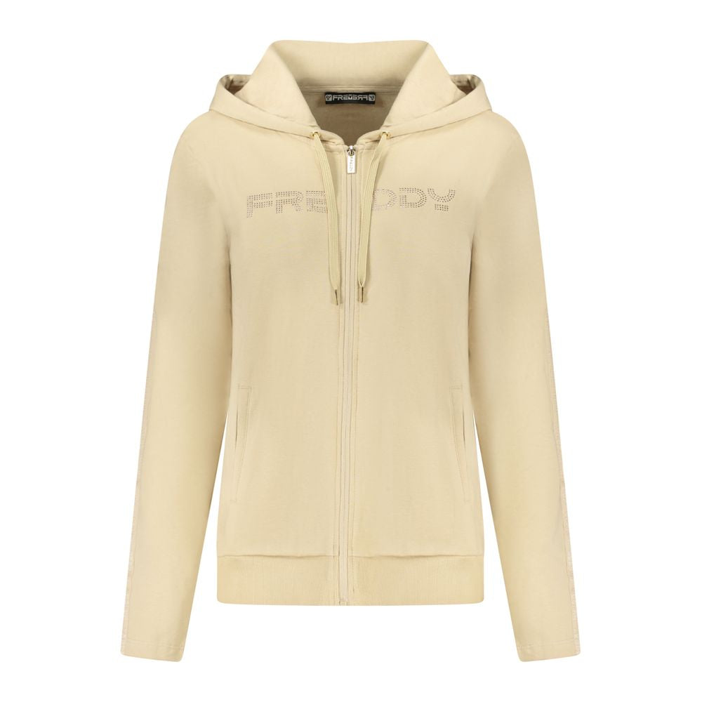 Sweat-shirt Freddy beige en coton pour femme