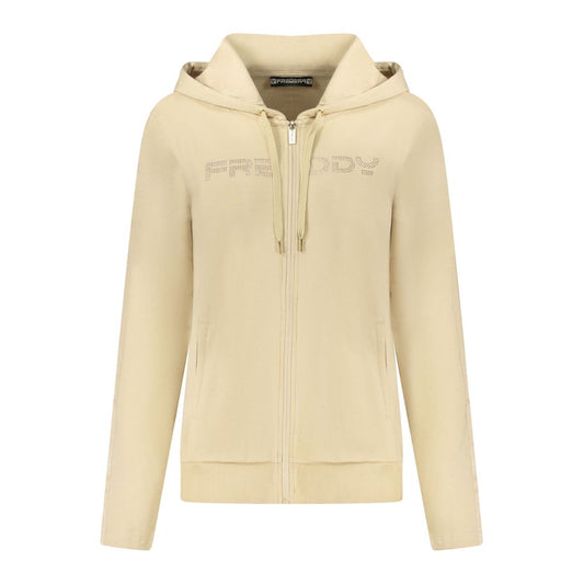 Felpa da donna in cotone beige Freddy