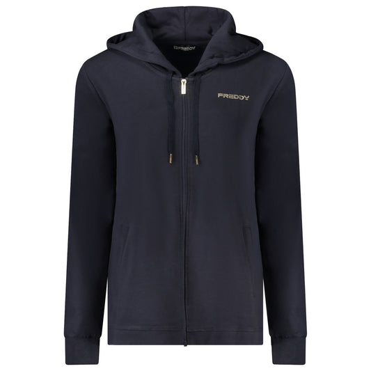 Felpa da donna in cotone Freddy Blu
