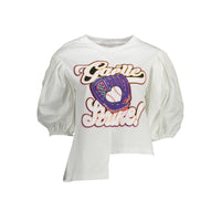 T-shirt da donna in cotone bianco Gaelle Paris