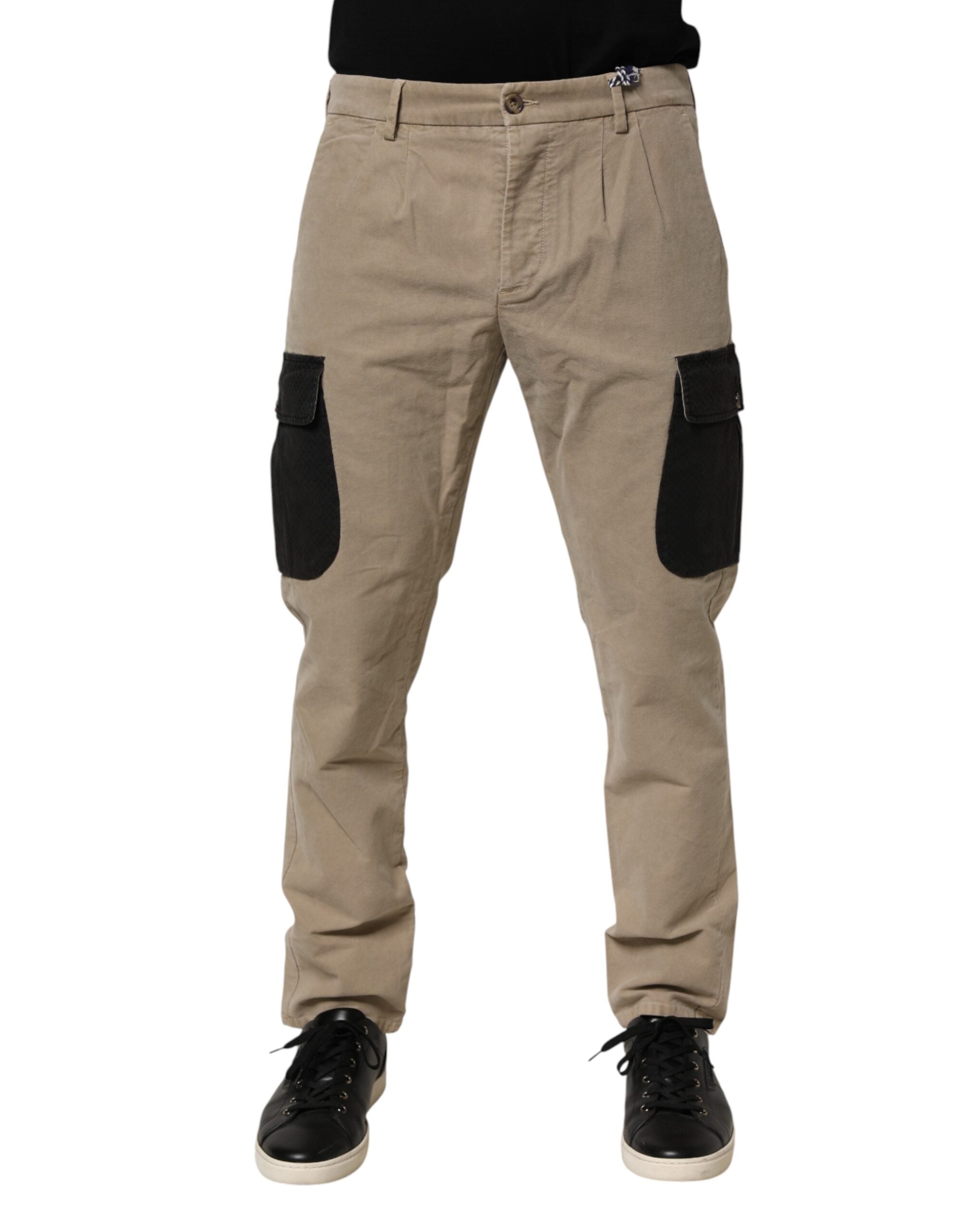Pantalon chino cargo skinny taille mi-haute beige AT.P.CO pour homme
