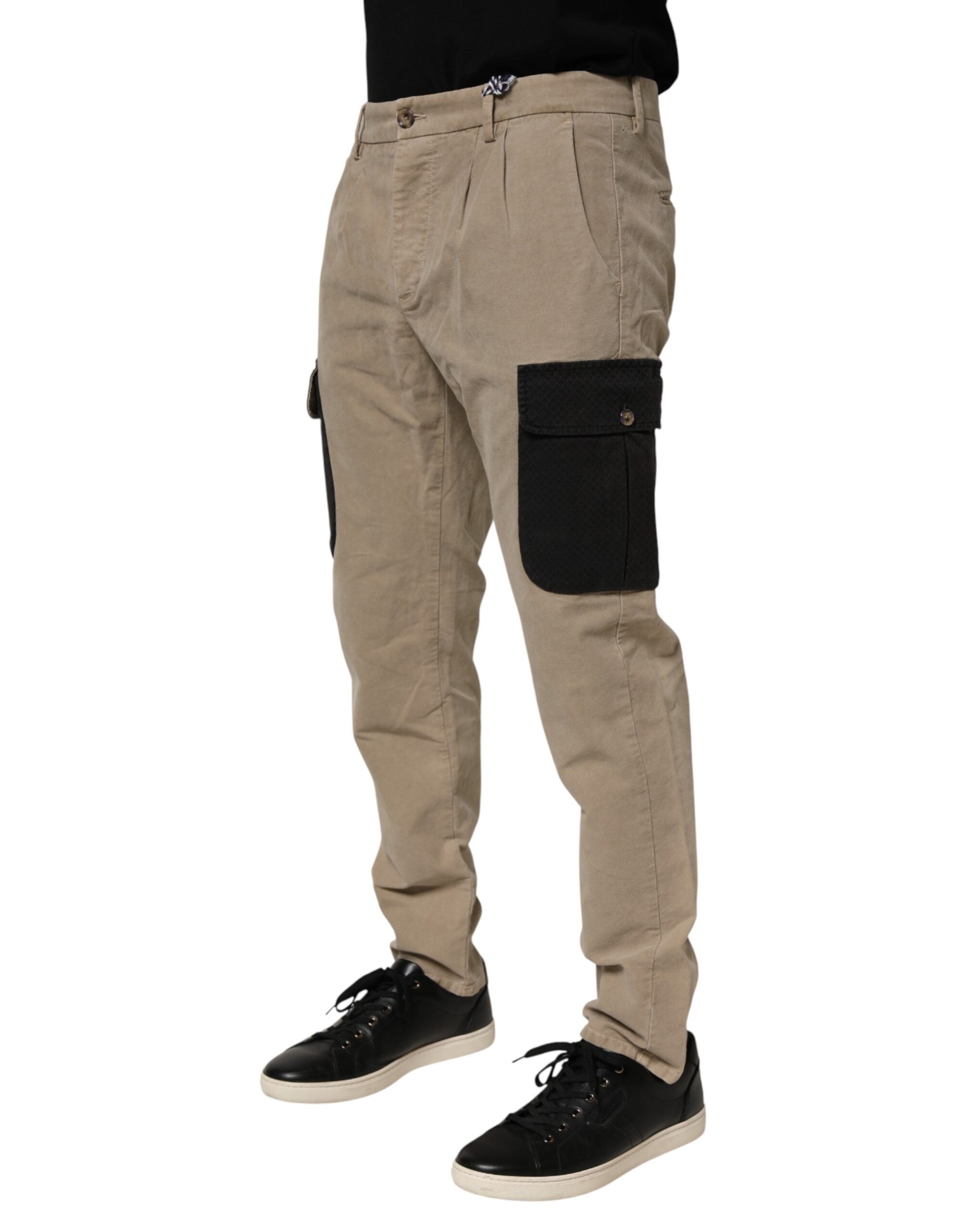 Pantalon chino cargo skinny taille mi-haute beige AT.P.CO pour homme