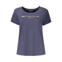T-shirt Freddy «Blu Cotton pour femme avec détails en strass»