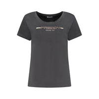 Maglietta da donna in cotone nero Freddy