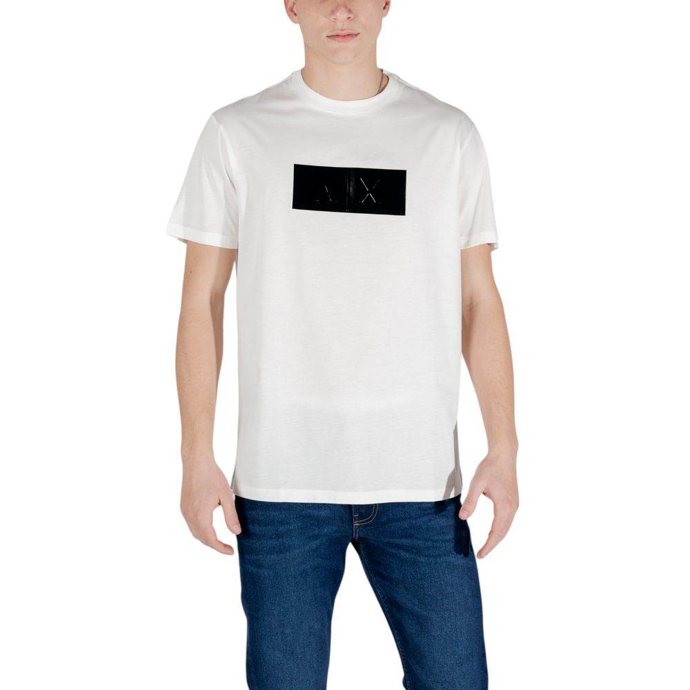 T-shirt bianca in cotone Armani Exchange