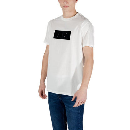 T-shirt bianca in cotone Armani Exchange