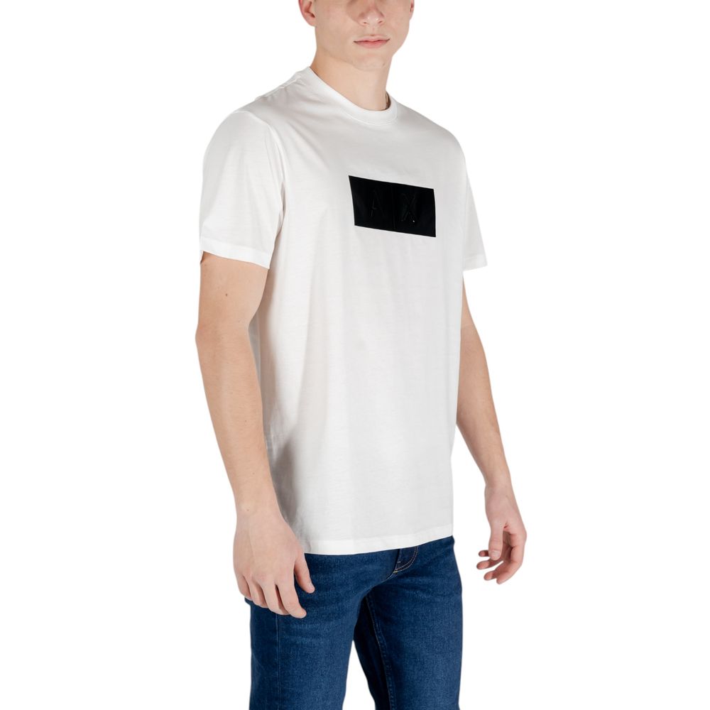 T-shirt bianca in cotone Armani Exchange
