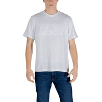 T-shirt blanc en coton EA7 Emporio Armani