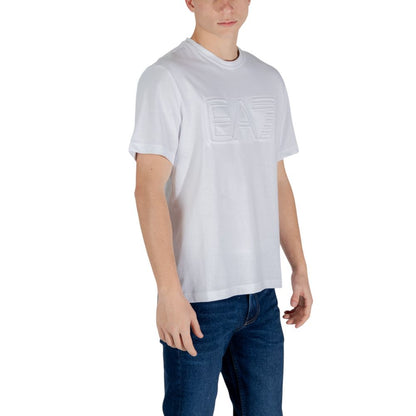 T-shirt blanc en coton EA7 Emporio Armani
