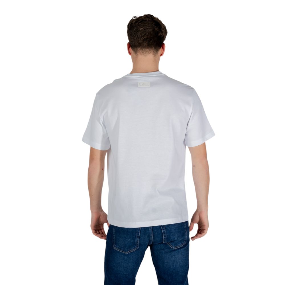 T-shirt blanc en coton EA7 Emporio Armani