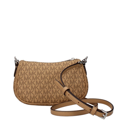 Borsa a mano in tessuto marrone Michael Kors