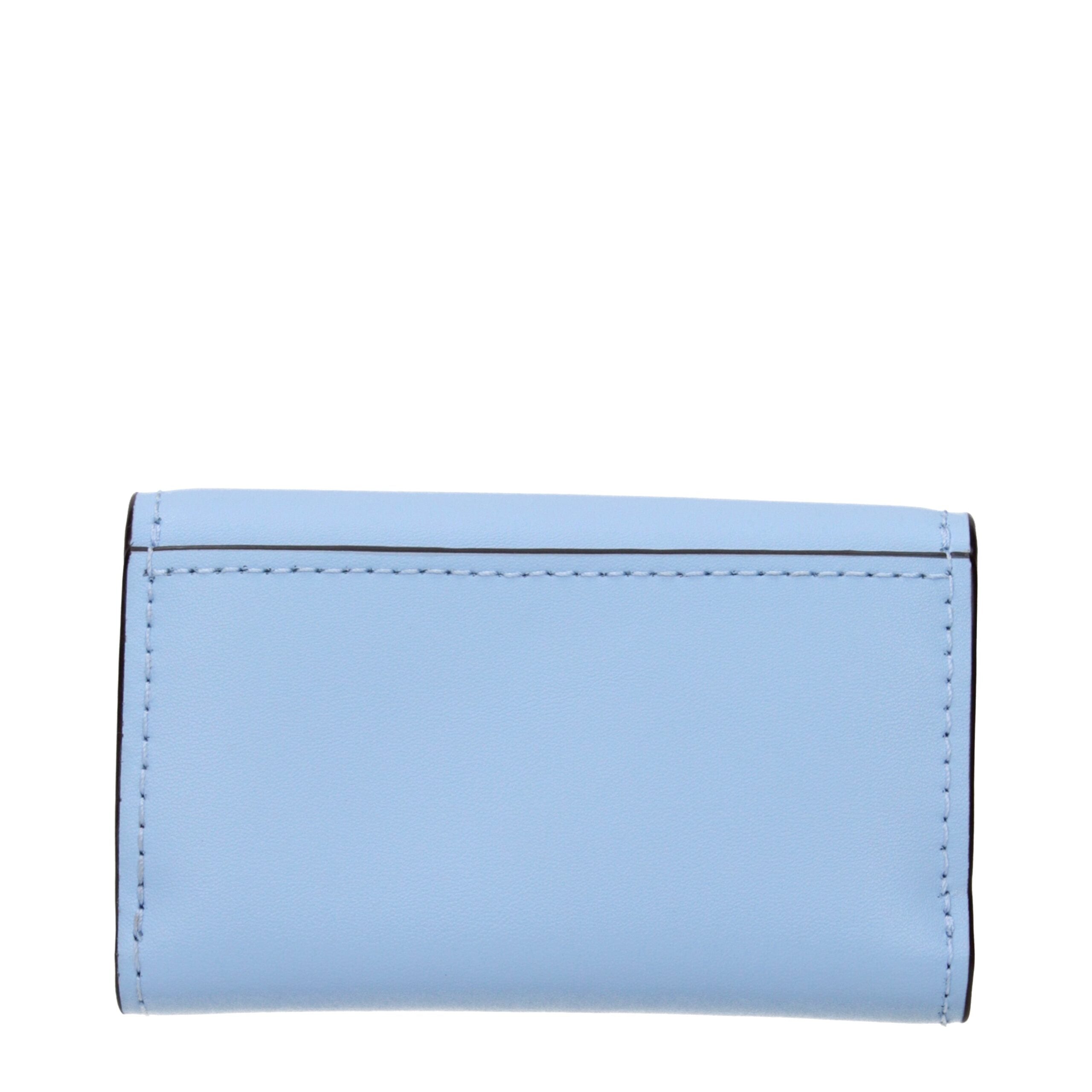 Portefeuille en cuir bleu clair Michael Kors