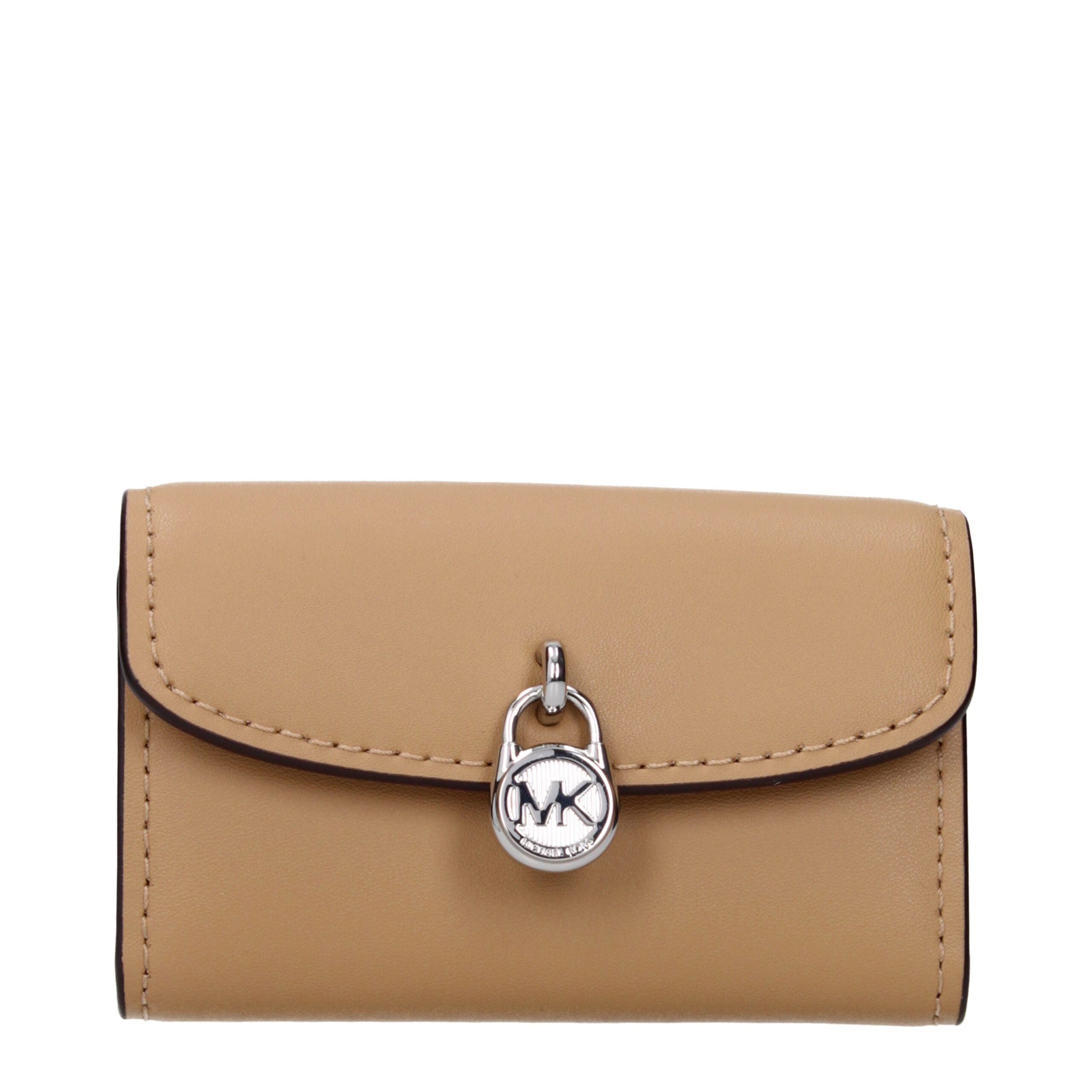 Portefeuille en cuir marron Michael Kors