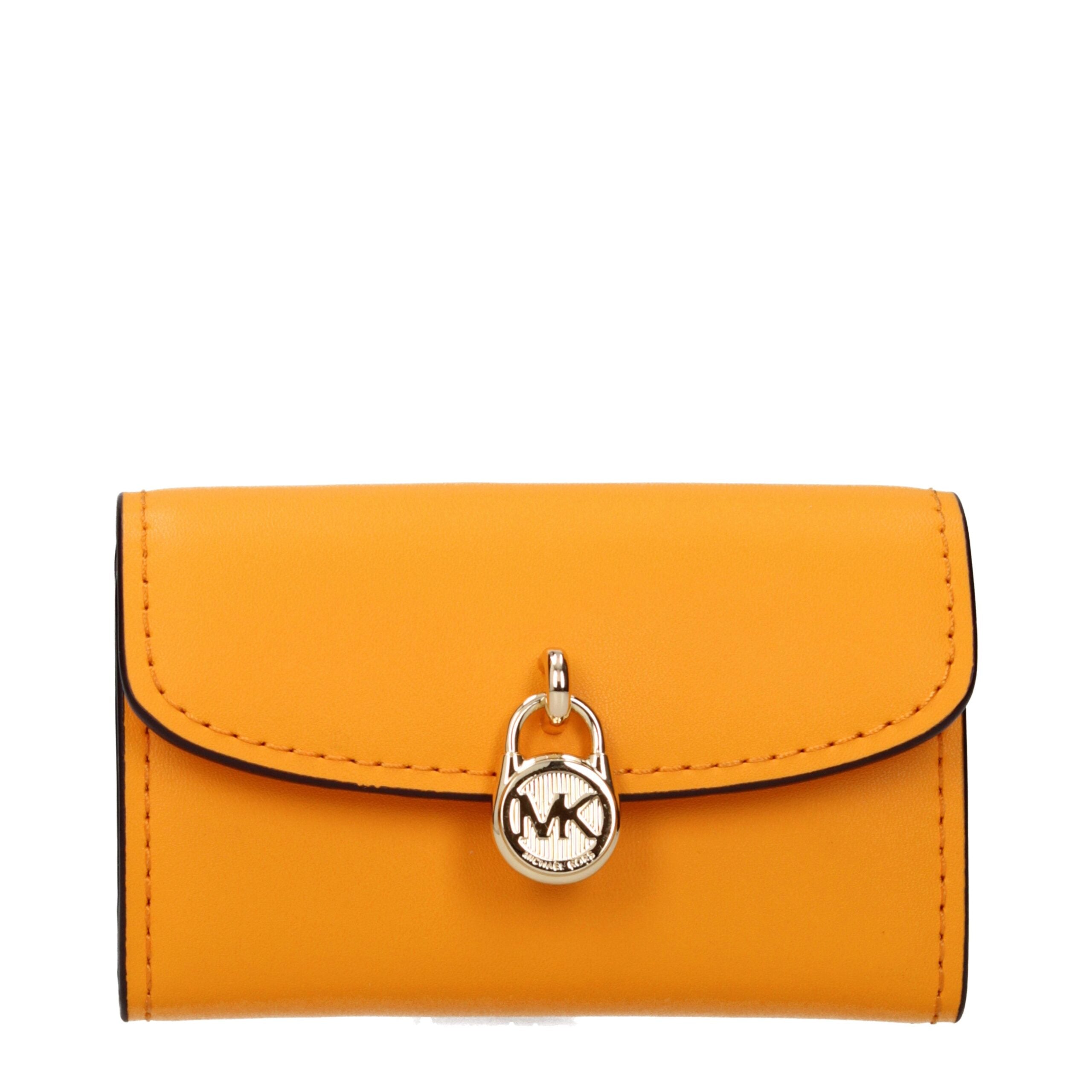 Portefeuille en cuir orange Michael Kors