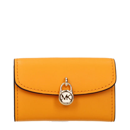 Portafoglio in pelle arancione Michael Kors