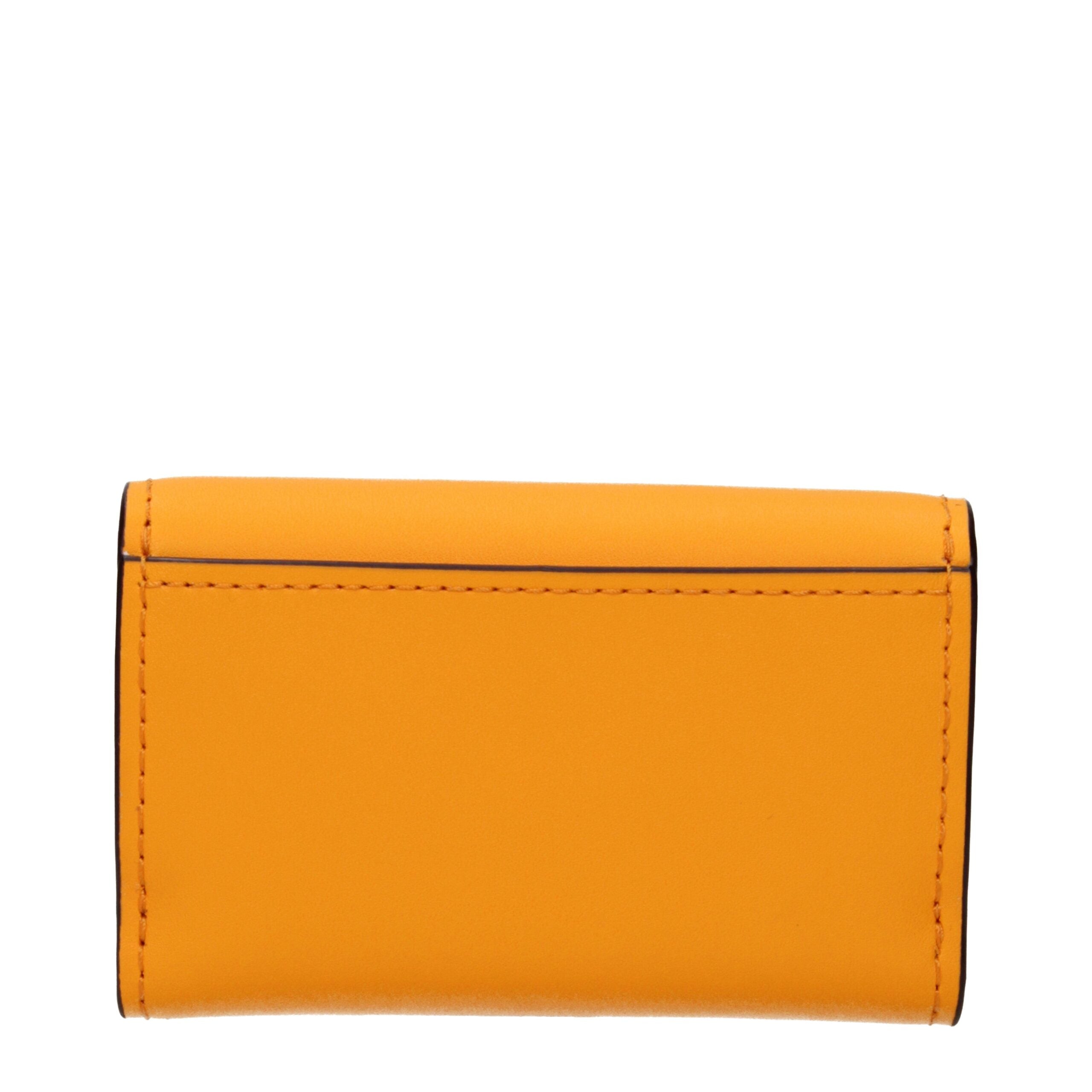 Portefeuille en cuir orange Michael Kors