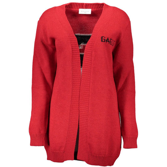 Cardigan da donna in acrilico rosso Gaelle Paris