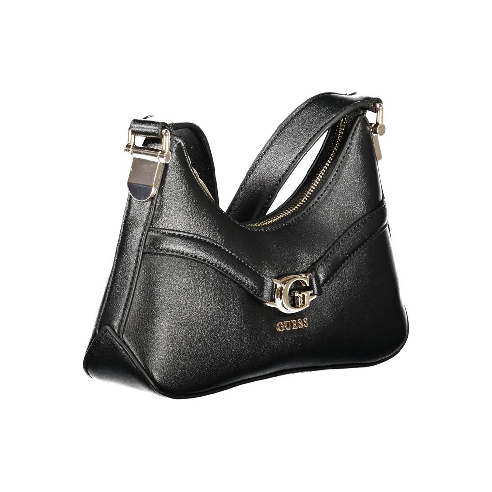 Borsa a tracolla da donna Guss Jeans Nero Poliuretano