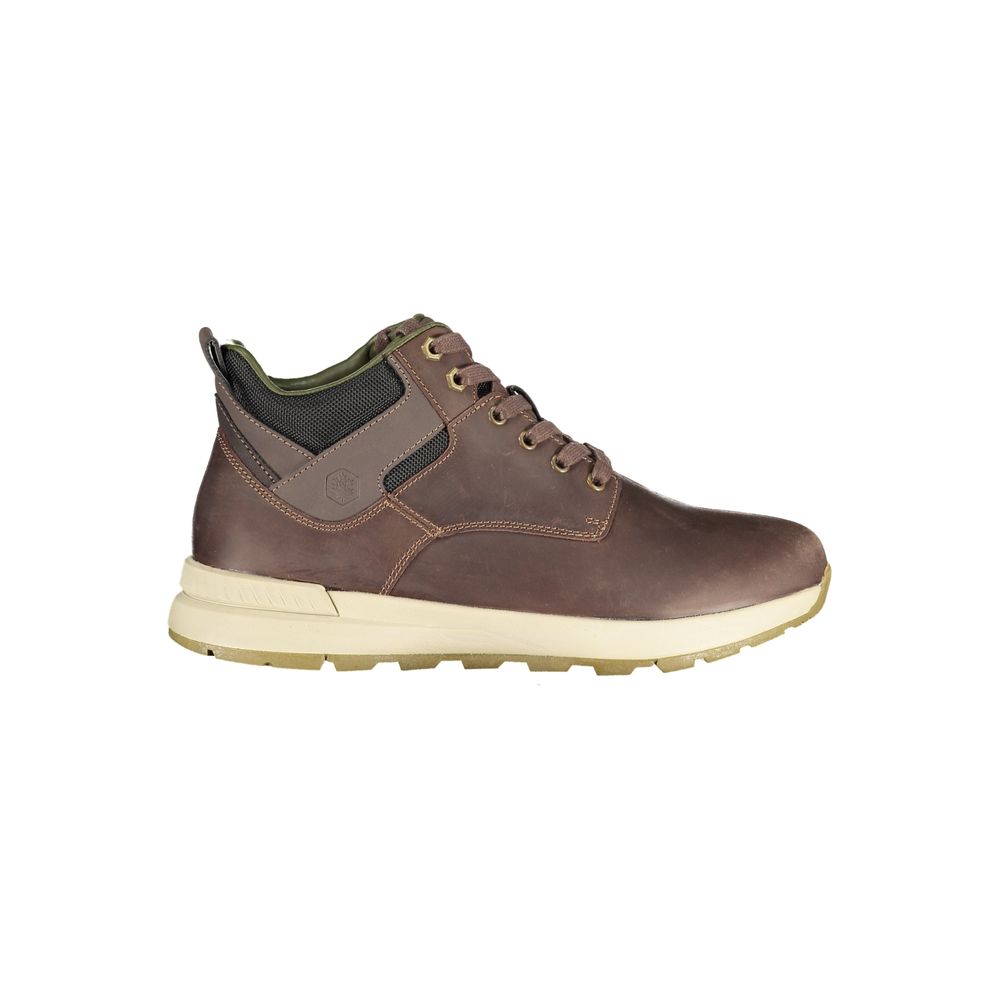 Bottines de bûcheron en cuir marron pour homme