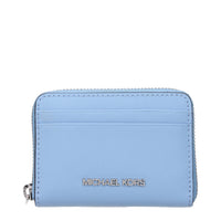 Portacarte Michael Kors in pelle azzurro chiaro