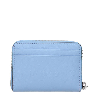 Portacarte Michael Kors in pelle azzurro chiaro