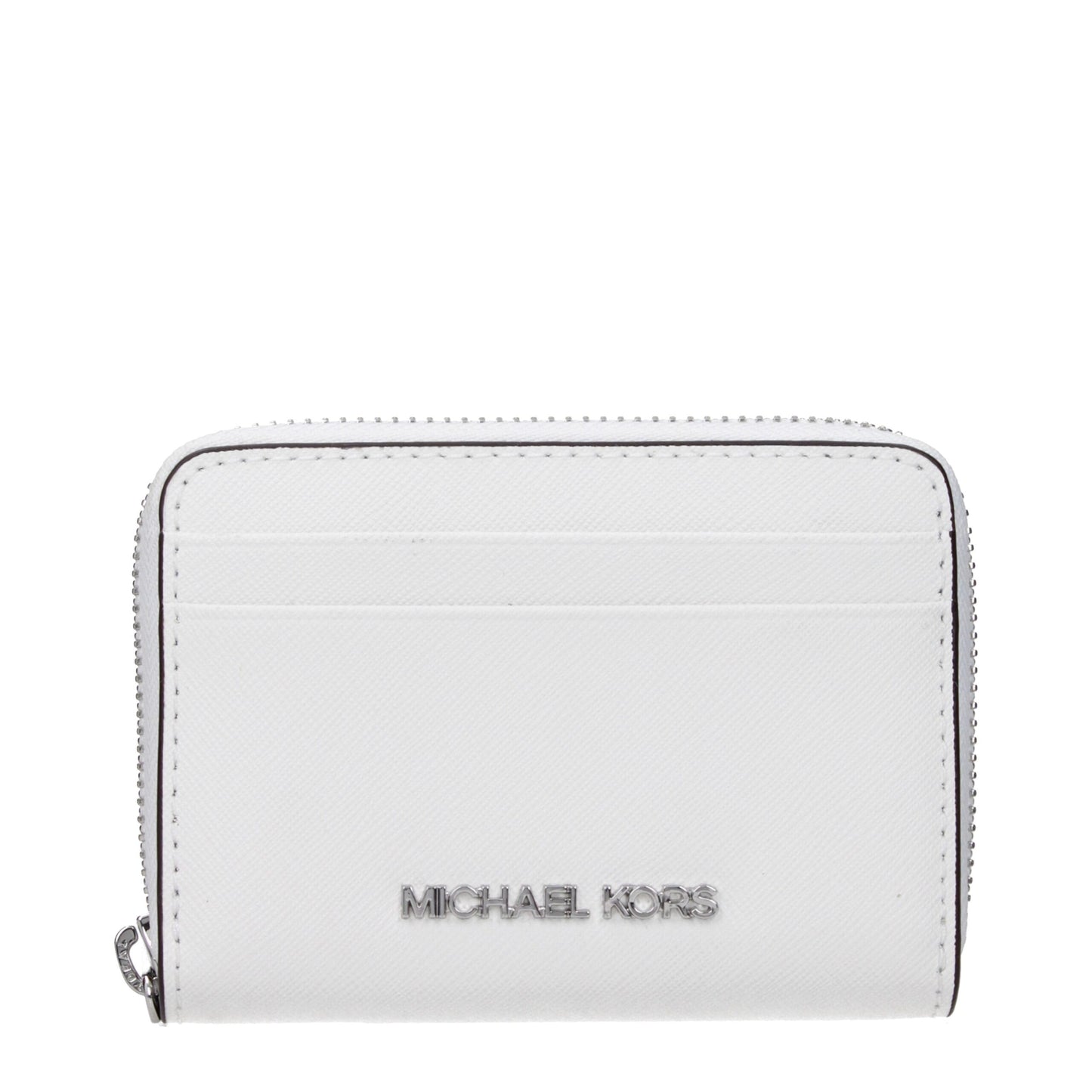 Portacarte in pelle bianca Michael Kors