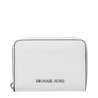 Portacarte in pelle bianca Michael Kors