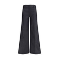 Pantalon évasé en polyester noir Darkpark
