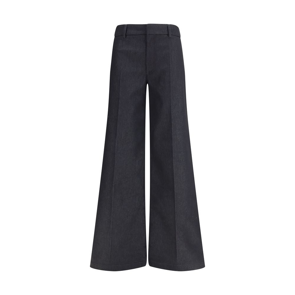 Pantaloni svasati in poliestere nero Darkpark