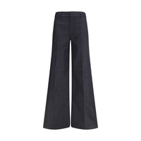 Pantaloni svasati in poliestere nero Darkpark