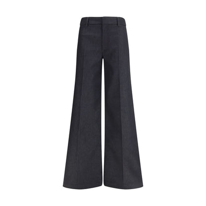 Pantaloni svasati in poliestere nero Darkpark