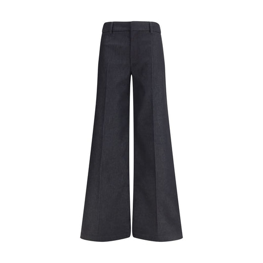 Pantaloni svasati in poliestere nero Darkpark