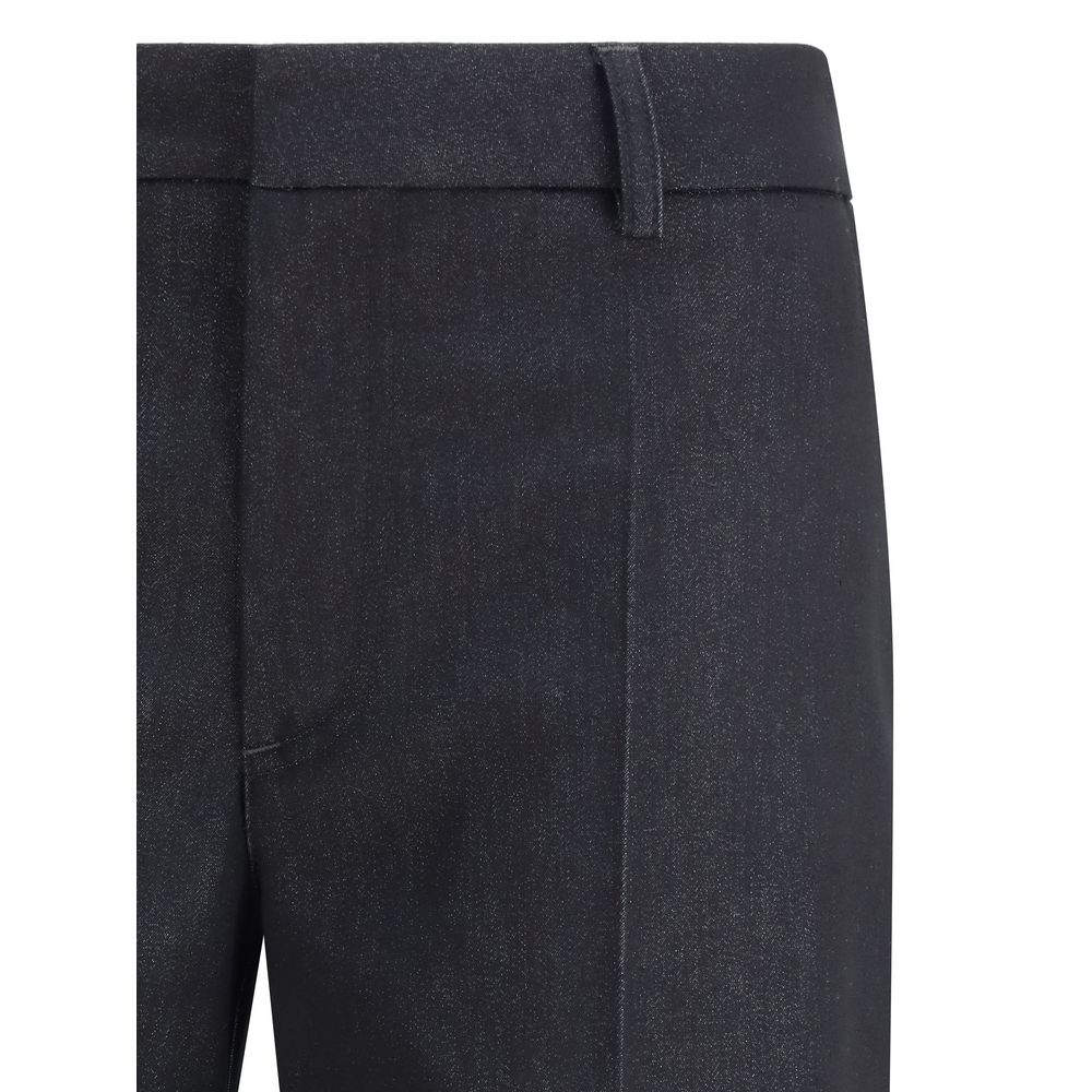 Pantaloni svasati in poliestere nero Darkpark
