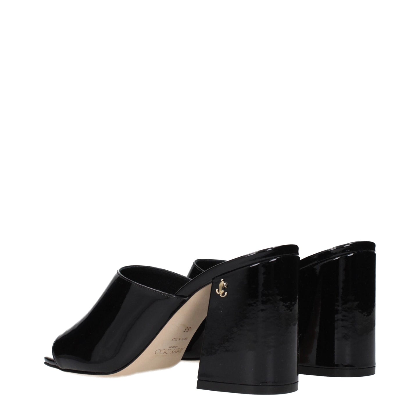 Sandali con plateau in pelle nera Jimmy Choo